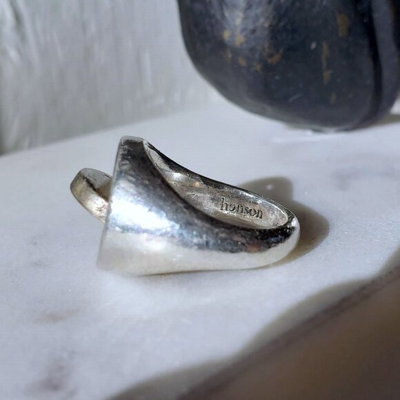 Henson Diamond and Sterling Flip Signet Ring -- Australian - Picture 8 of 10